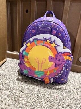 Disney Loungefly Epcot Festival of the Arts Figment Glow Backpack